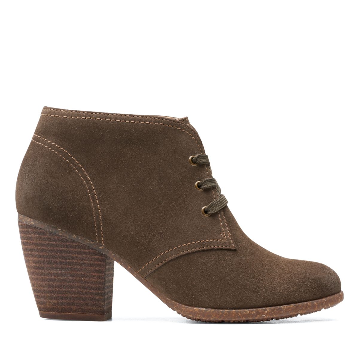 Clarks Bergen Spitze High Heel Stiefel DunkelOlivgrün | 3993584