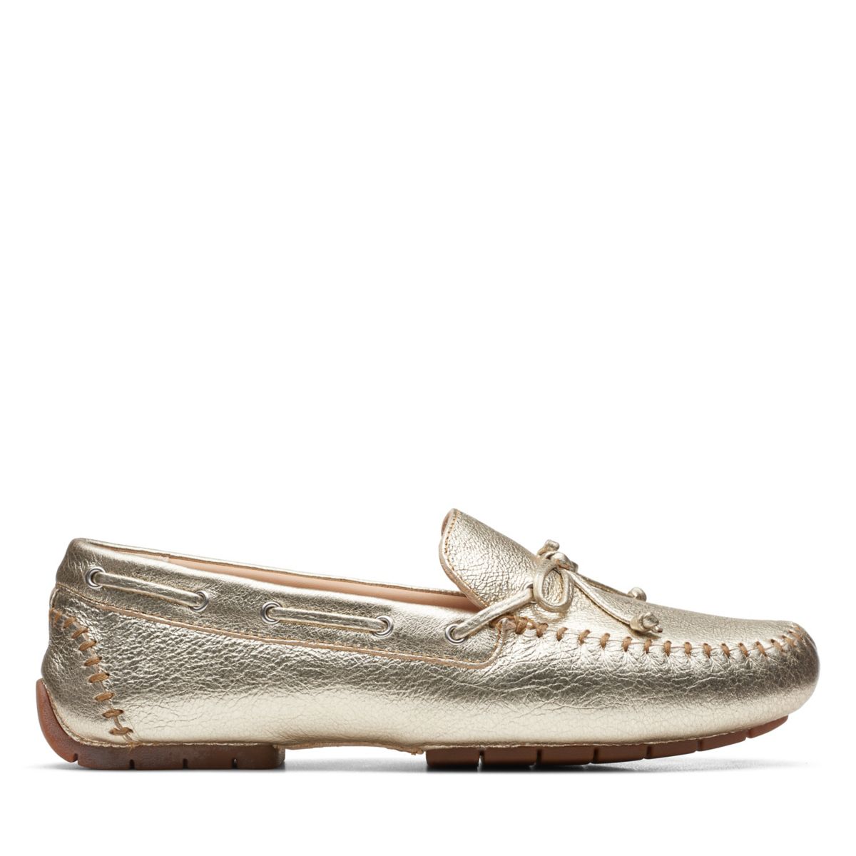Clarks C Mocc Tie Loafers Gold | 14166252