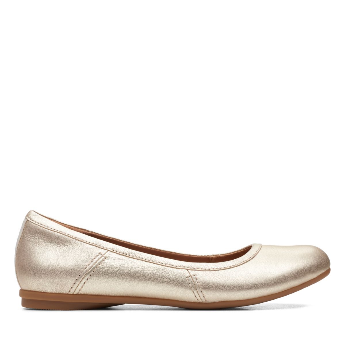 Clarks Canebay Plain Ballerinas Gold | 4300233