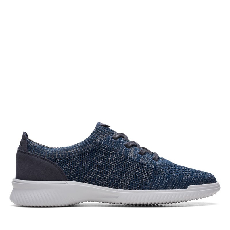 Clarks Donaway Knit Sneakers Navy | 57179639