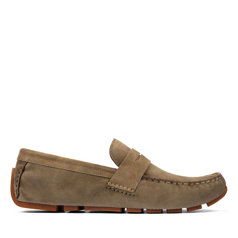 Clarks Oswick Penny Loafers Olivgrün | 48640912