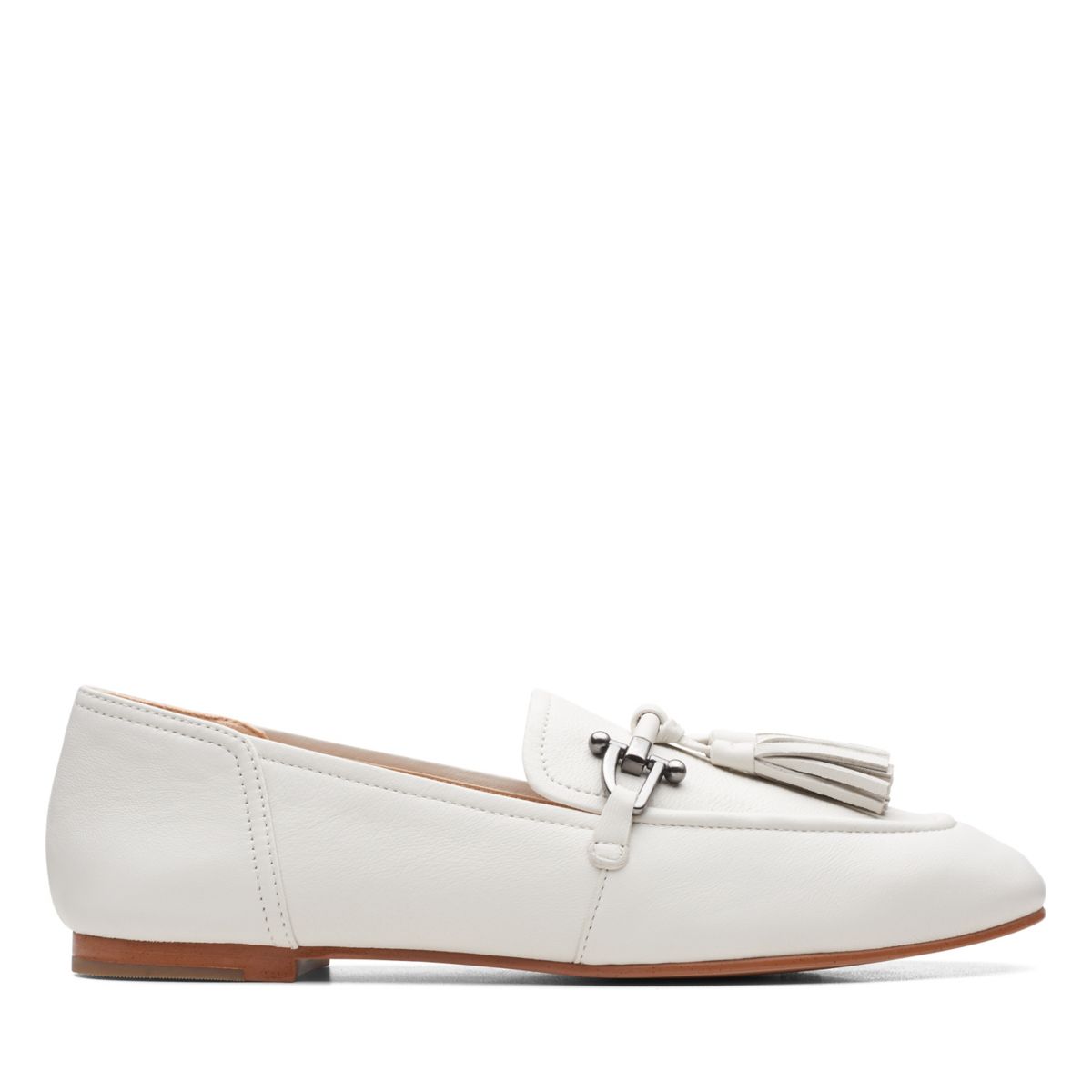 Clarks Pure 2 Tassel Ballerinas Weiß | 66092496