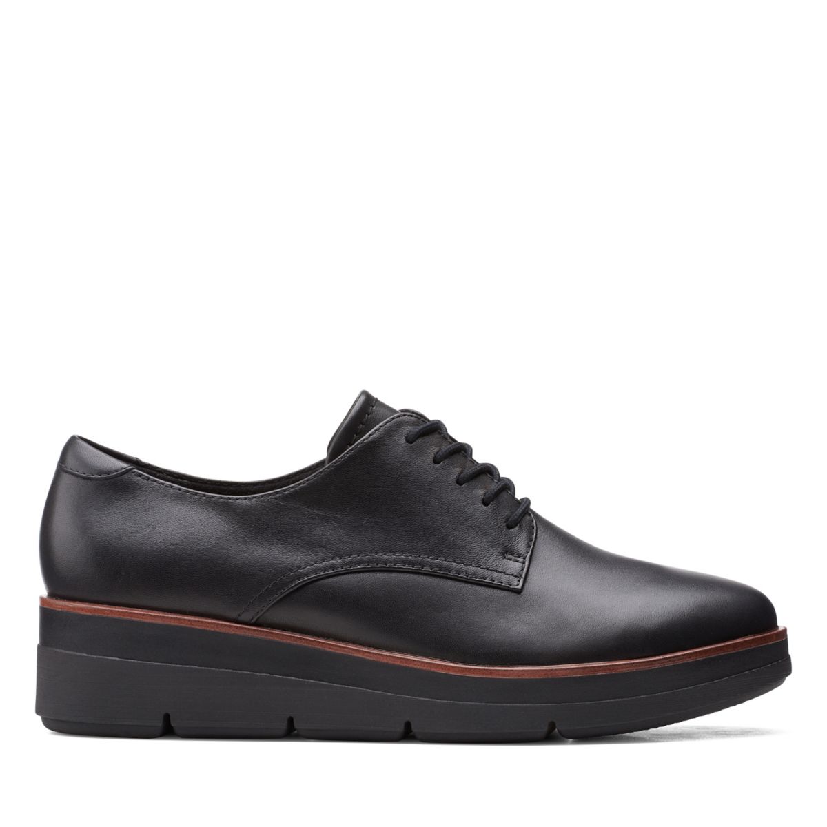 Clarks Shaylin Spitze Oxford Schuhe Schwarz | 41122246
