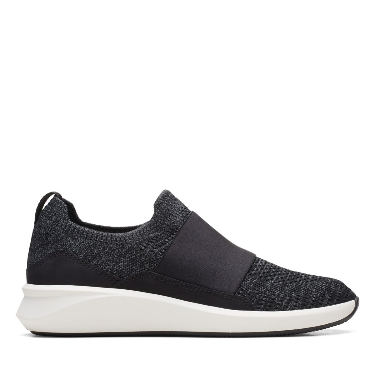 Clarks Un Rio Knit Slip On Schwarz | 59327020